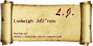 Ludwigh János névjegykártya